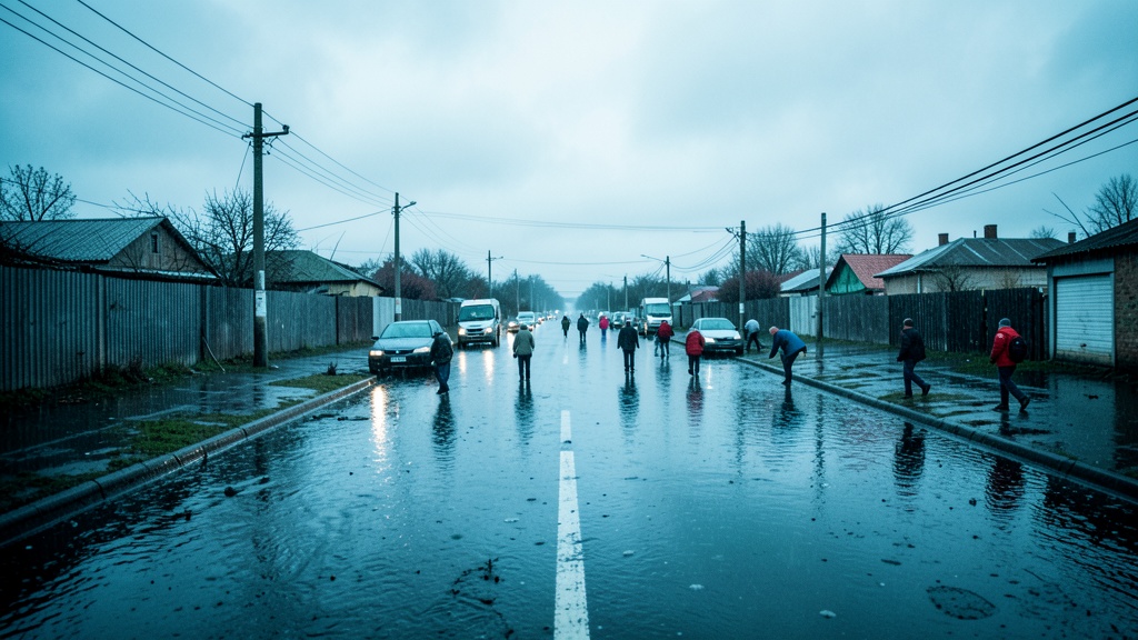 Lluvias intensas dejan calles inundadas en el sector Camal de Bucay