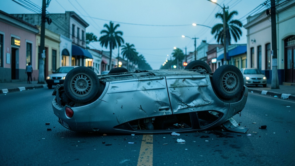 Un muerto en volcamiento de auto en Av. Simón Bolívar, UIDE