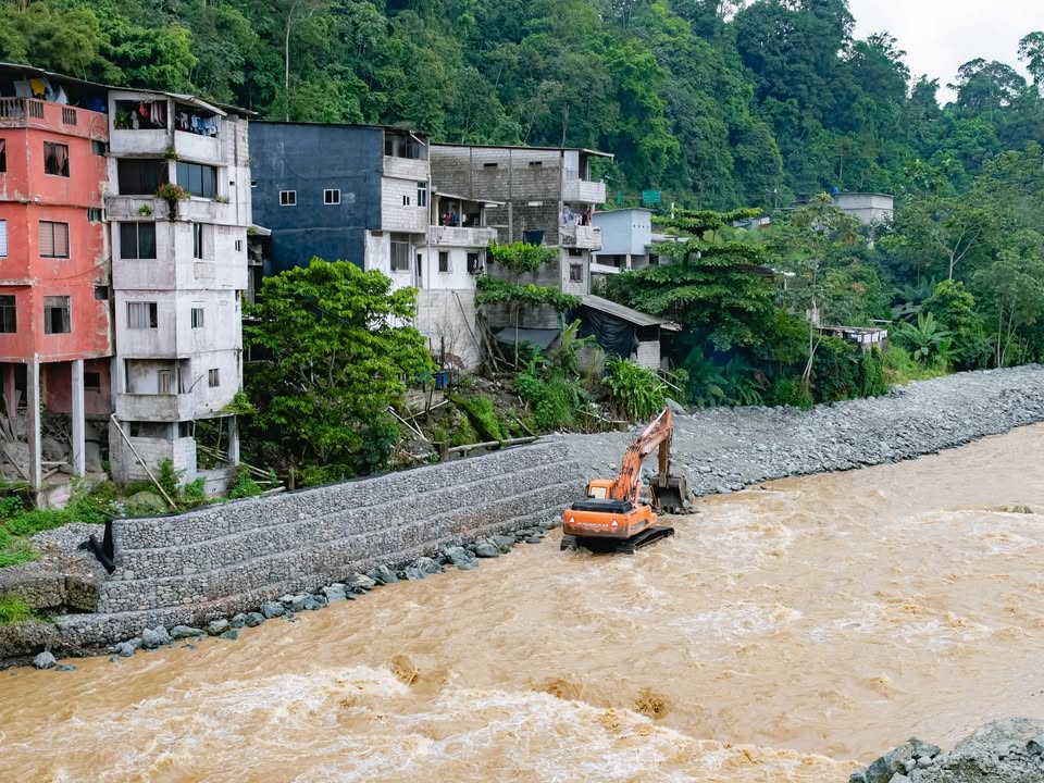 Municipio y Prefectura del Guayas avanzan en obras de prevención contra El Niño en Bucay