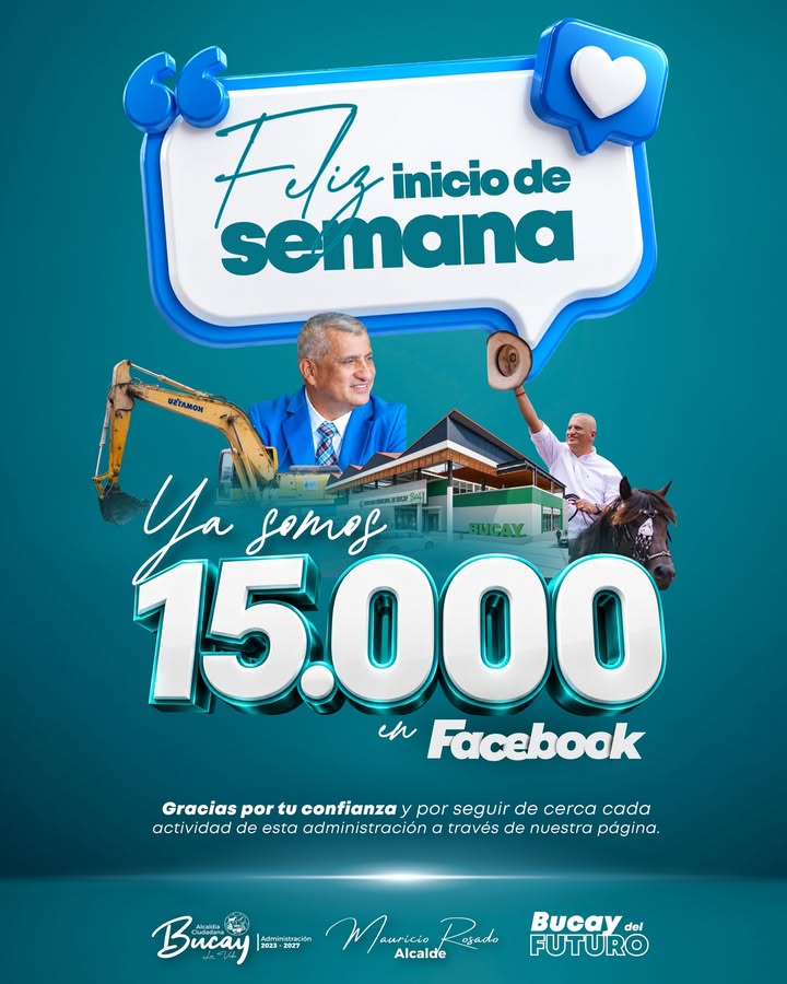 La junta municipal de Bucay celebra 15 mil seguidores en su página oficial